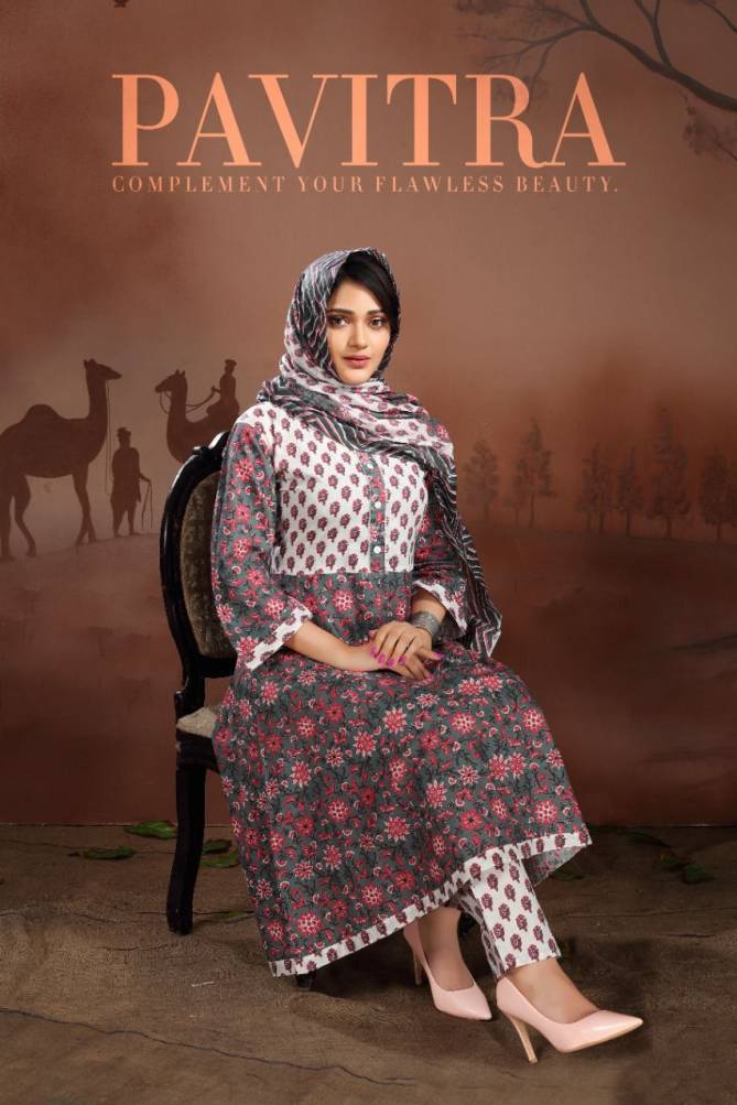 New Pavitra 101 Cotton Printed Casual Daily Wear Ready Made Suit Collection